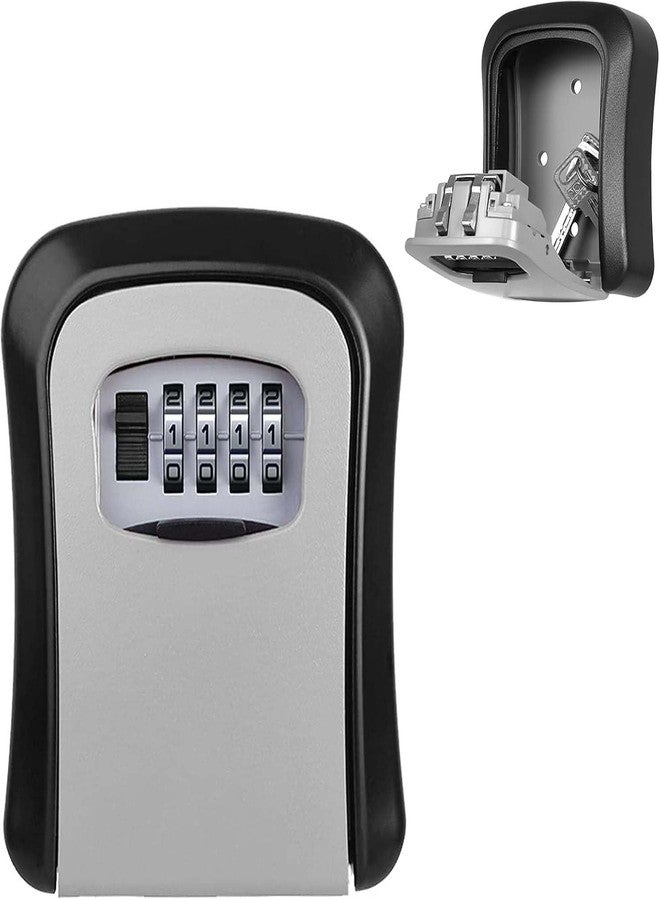 SKOFRI Key Safe Wall Mounted, 4 Digit Combination Key Safe Lock Box Outdoor, Weatherproof, for Share and Secure Keys, Combination Lock for Homestay Garage Office Industries - Image 1